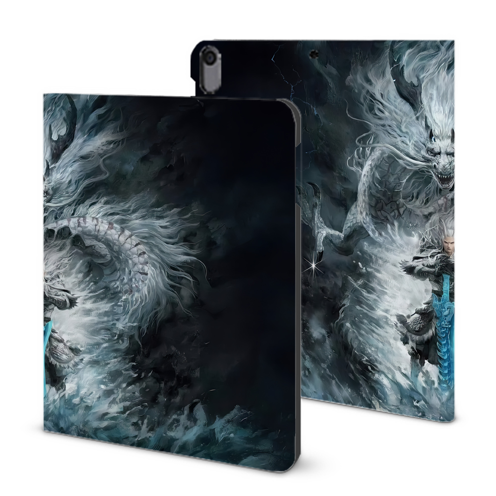 （画像用） Ne Zha 2 ナタ 魔童の大暴れ IPad ケース ブック型 PUレザー TPU 耐衝撃 軽量 薄型 ペン収納なし 全面保護 IPad 各モデル対応